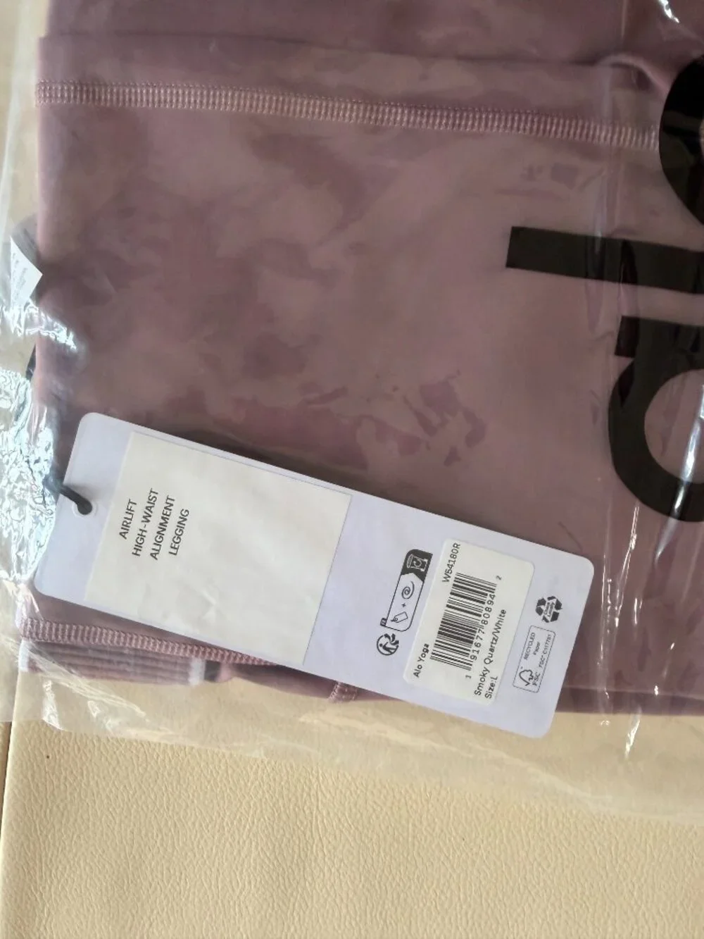 Alo Yoga Airlift Alignment Set NWT Size L Smoky Quartz Bra + Leggings